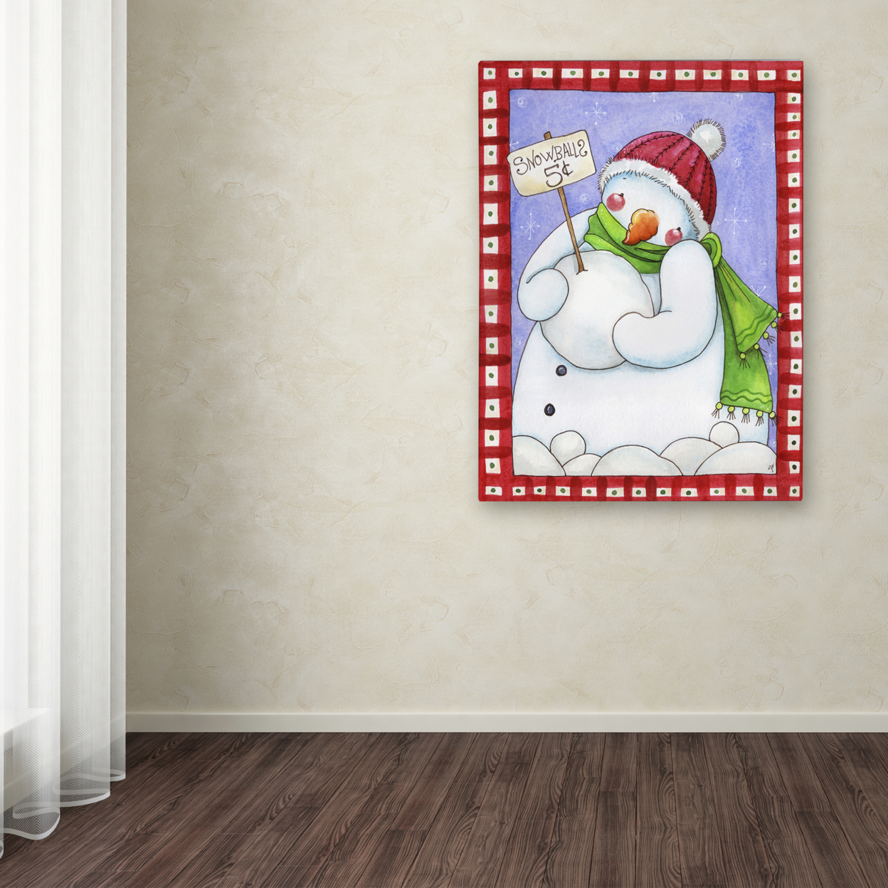 Jennifer Nilsson 'Snowballs For Sale' Canvas Wall Art 35 X 47 Inches