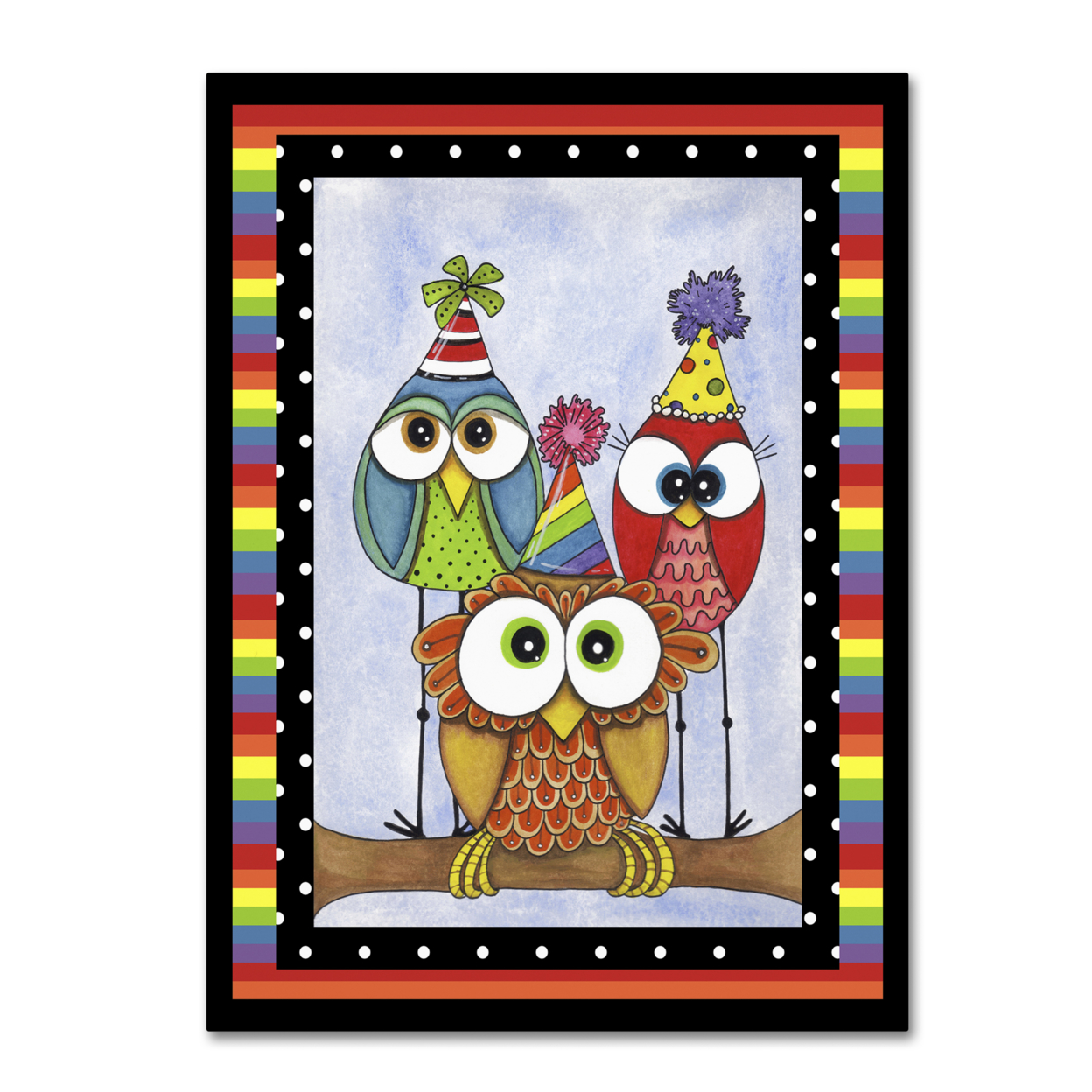 Jennifer Nilsson 'Happy Bird-Day To You' Canvas Wall Art 35 X 47 Inches