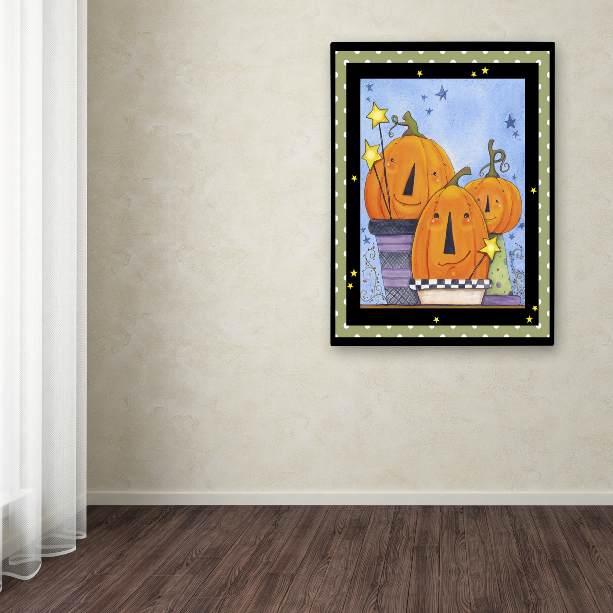 Jennifer Nilsson 'Pumpkin Pot Friends' Canvas Wall Art 35 X 47 Inches