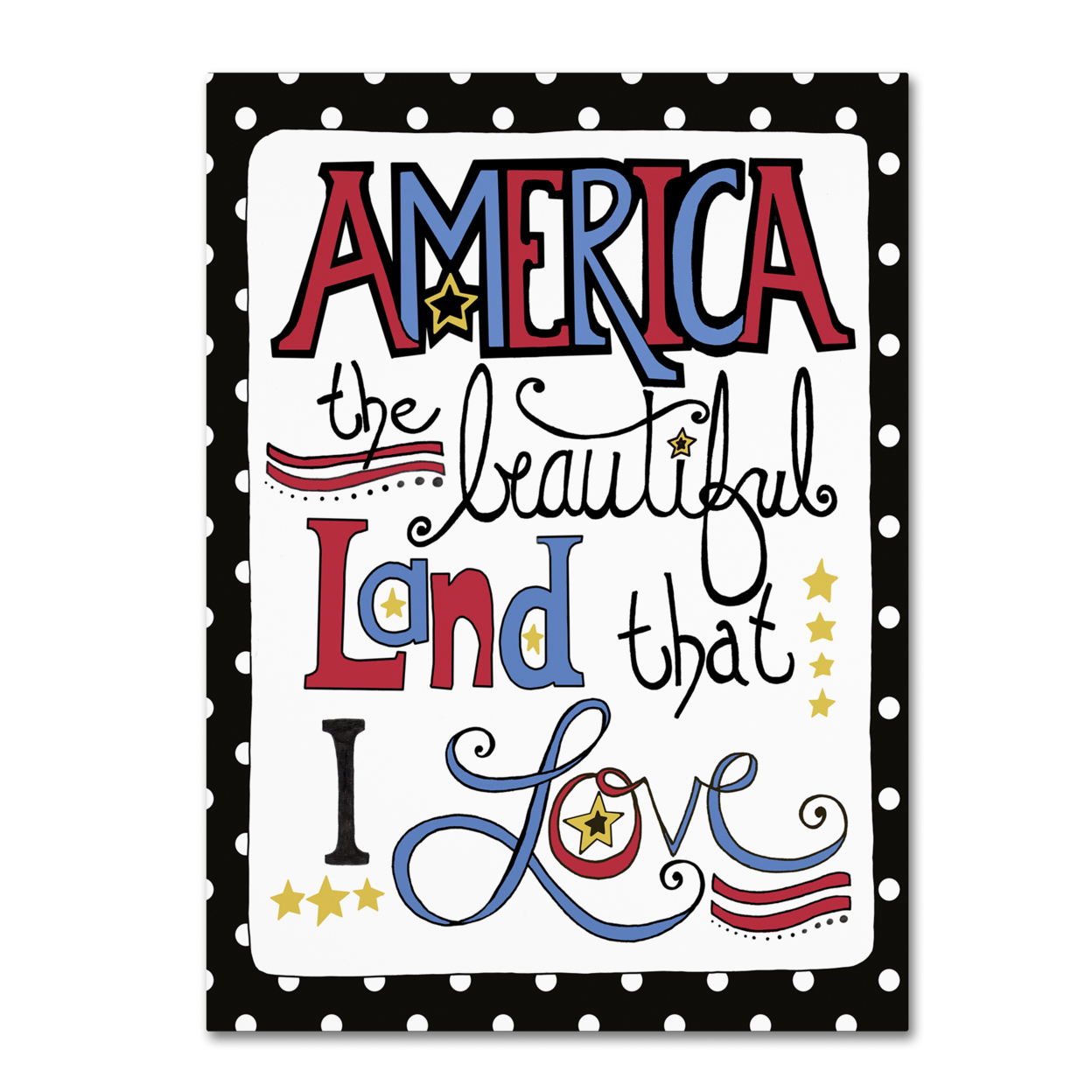 Jennifer Nilsson 'America The Beautiful' Canvas Wall Art 35 X 47 Inches