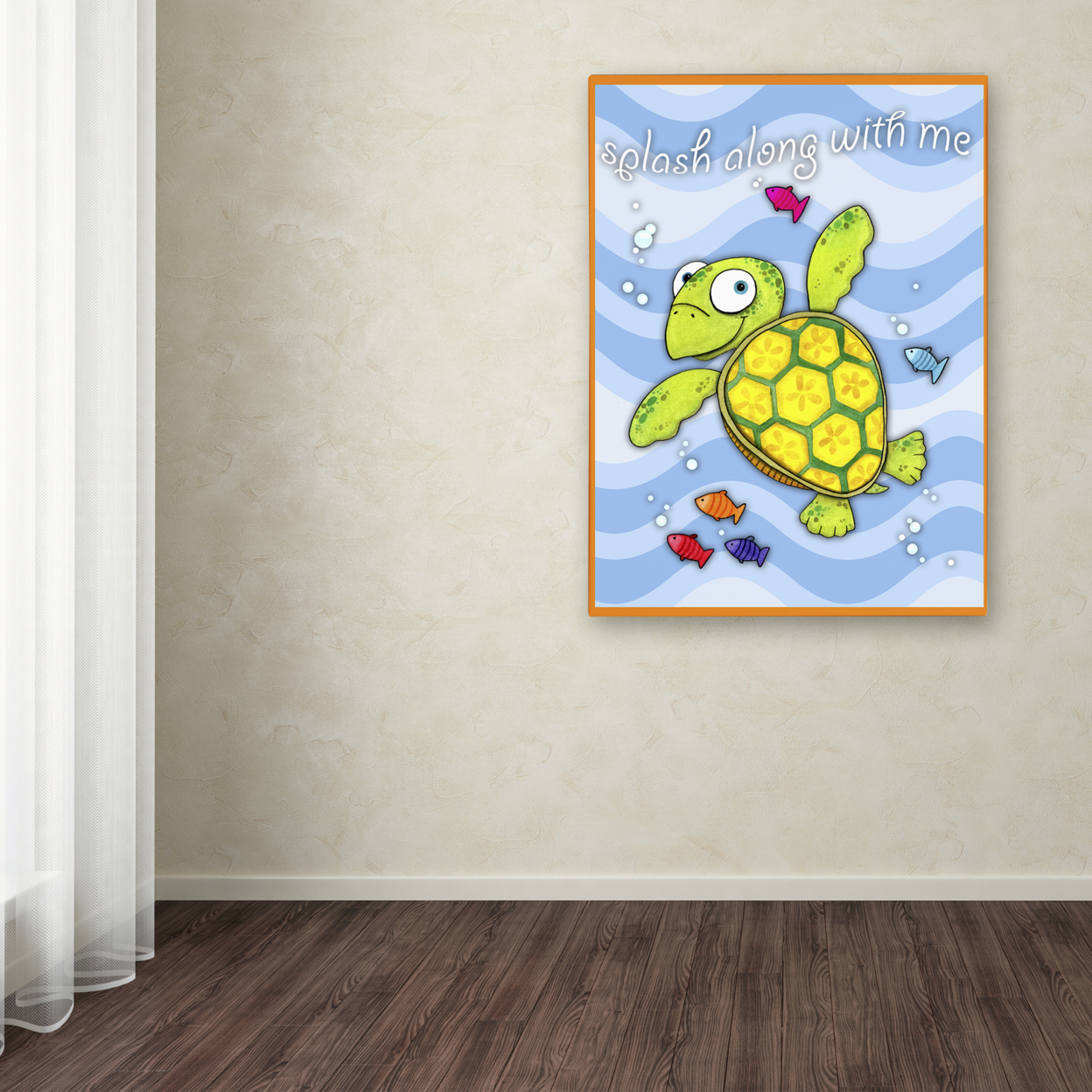 Jennifer Nilsson 'Sea Turtle' Canvas Wall Art 35 X 47 Inches