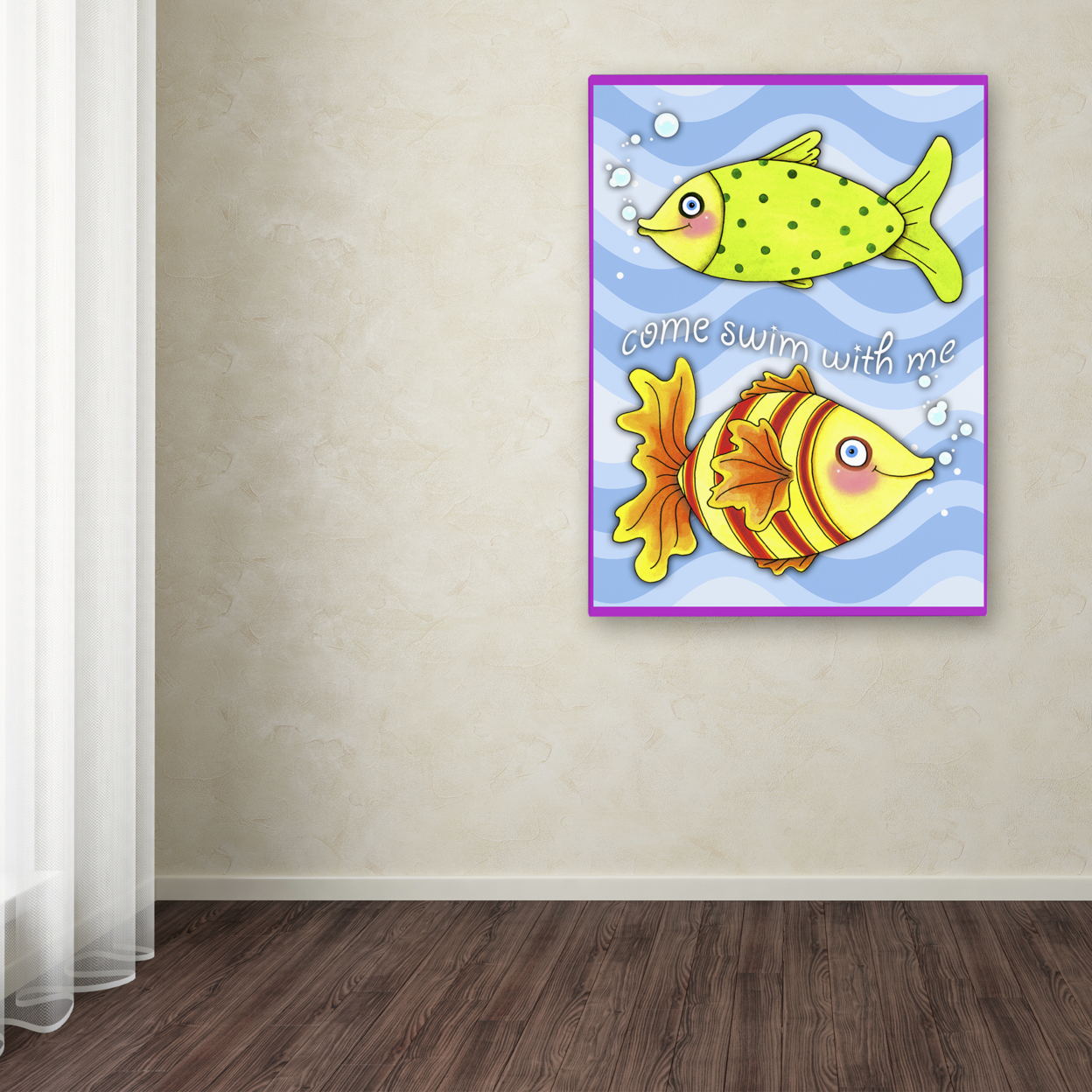 Jennifer Nilsson 'Tropical Fish' Canvas Wall Art 35 X 47 Inches