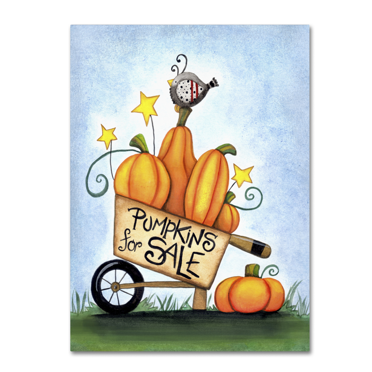 Jennifer Nilsson 'Pumpkin Cart' Canvas Wall Art 35 X 47 Inches