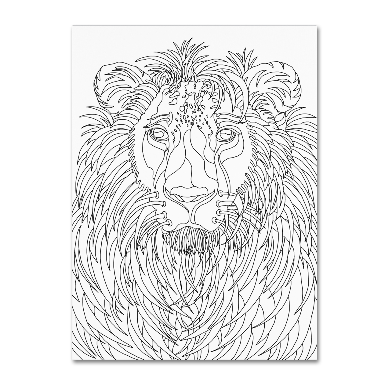 Kathy G. Ahrens 'Lion' Canvas Wall Art 35 X 47 Inches