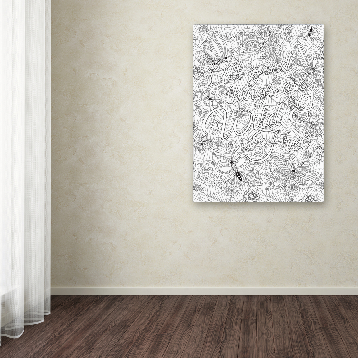 Hello Angel 'All Good Things Are Wild And Free' Canvas Wall Art 35 X 47 Inches