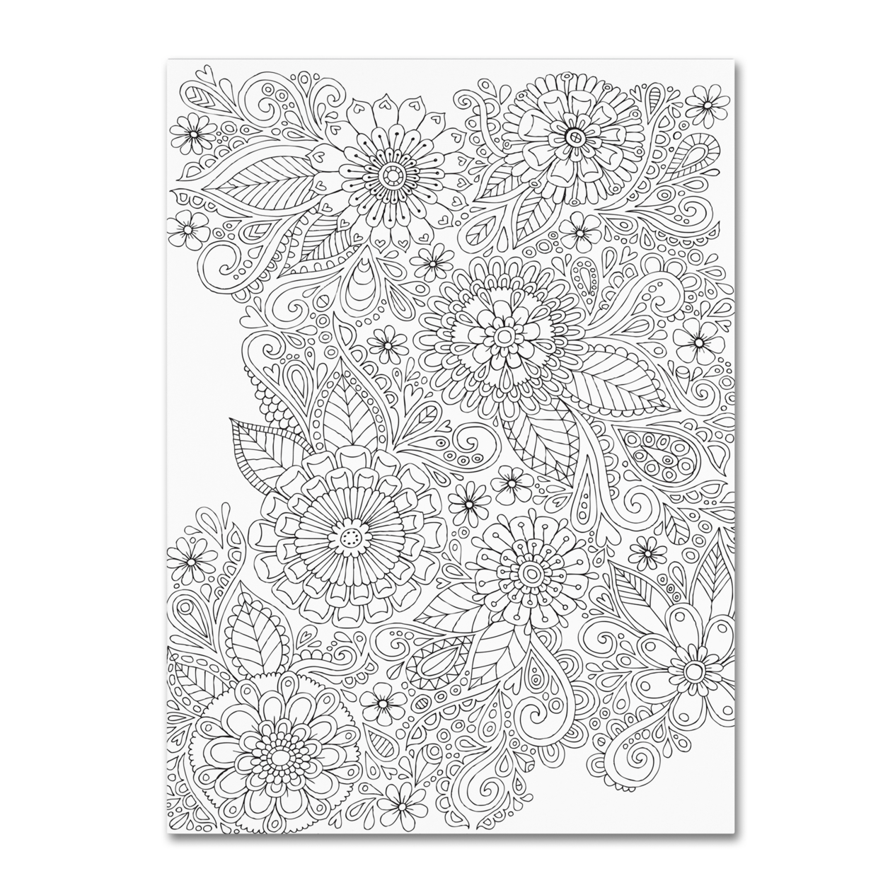 Hello Angel 'Botanical Doodles' Canvas Wall Art 35 X 47 Inches
