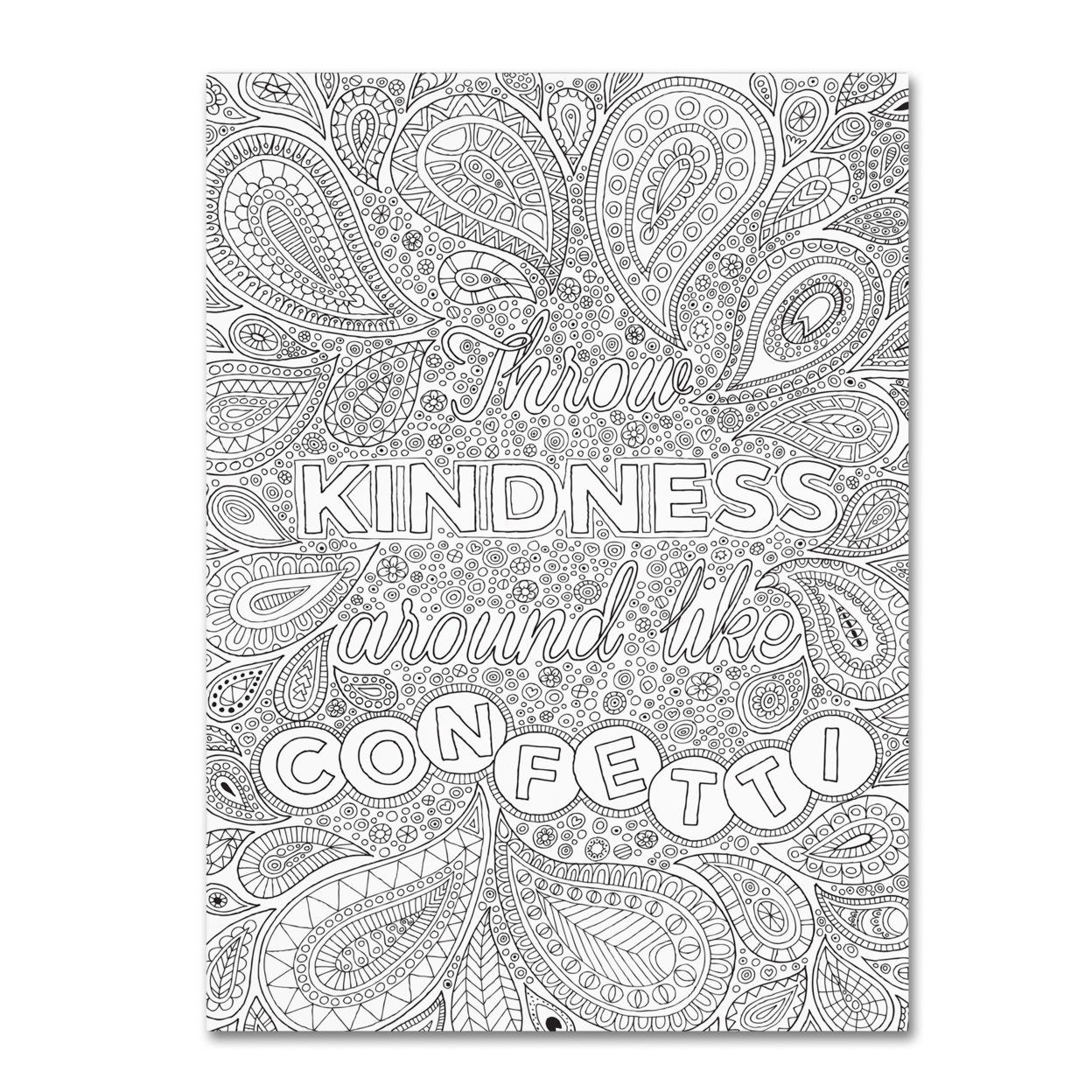 Hello Angel 'Throw Kindness Around Like Confetti' Canvas Wall Art 35 X 47 Inches