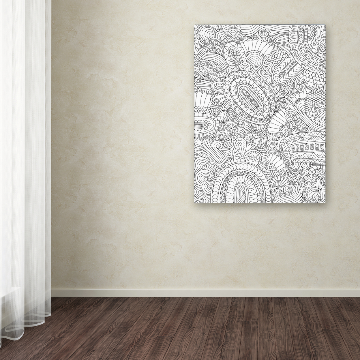 Hello Angel 'Doodles All Over 2' Canvas Wall Art 35 X 47 Inches