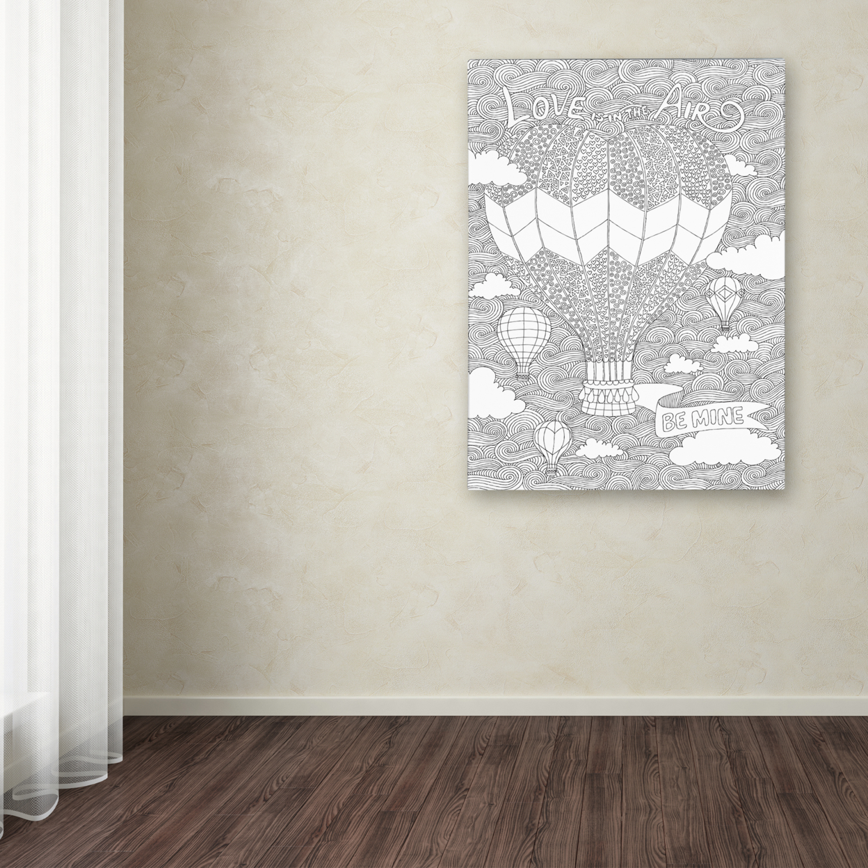Hello Angel 'Love Is In The Air' Canvas Wall Art 35 X 47 Inches