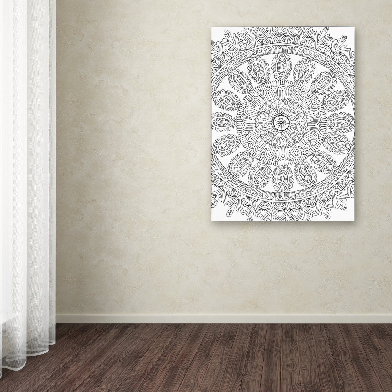 Hello Angel 'Mandala ' Canvas Wall Art 35 X 47 Inches