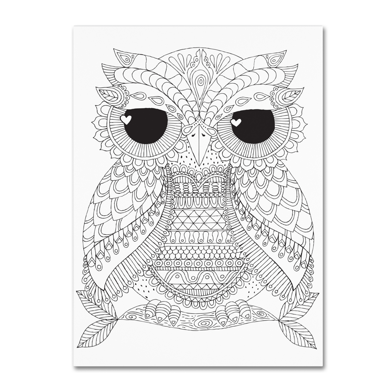 Hello Angel 'Owl Dude' Canvas Wall Art 35 X 47 Inches