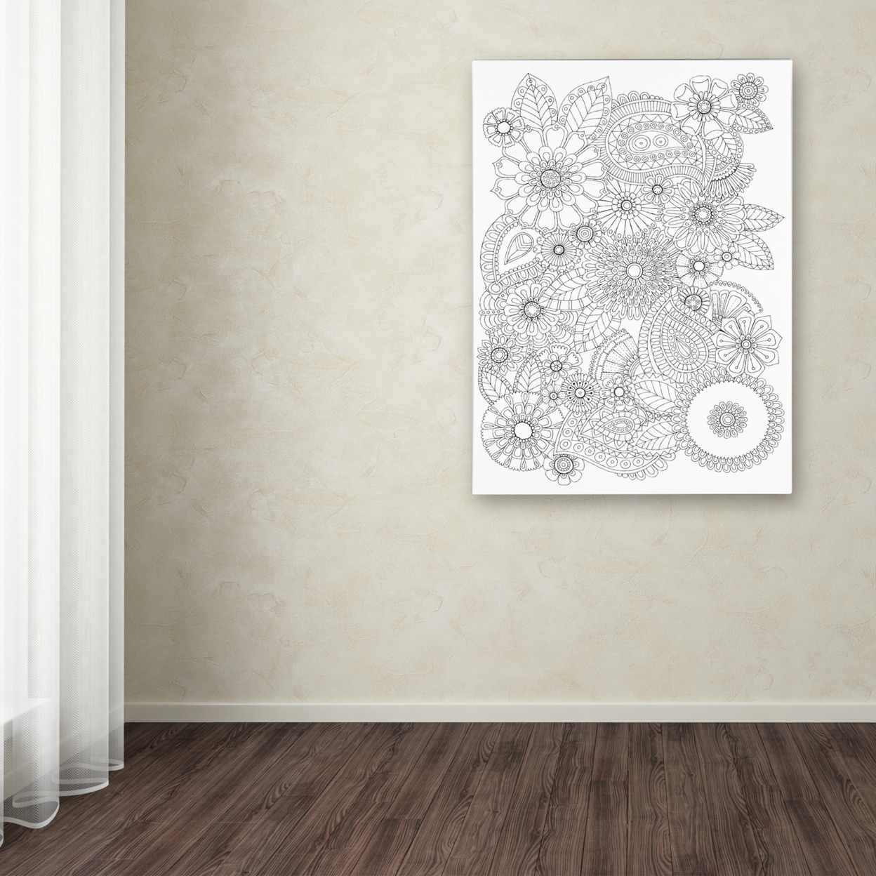 Hello Angel 'Big Beautiful Blooms' Canvas Wall Art 35 X 47 Inches