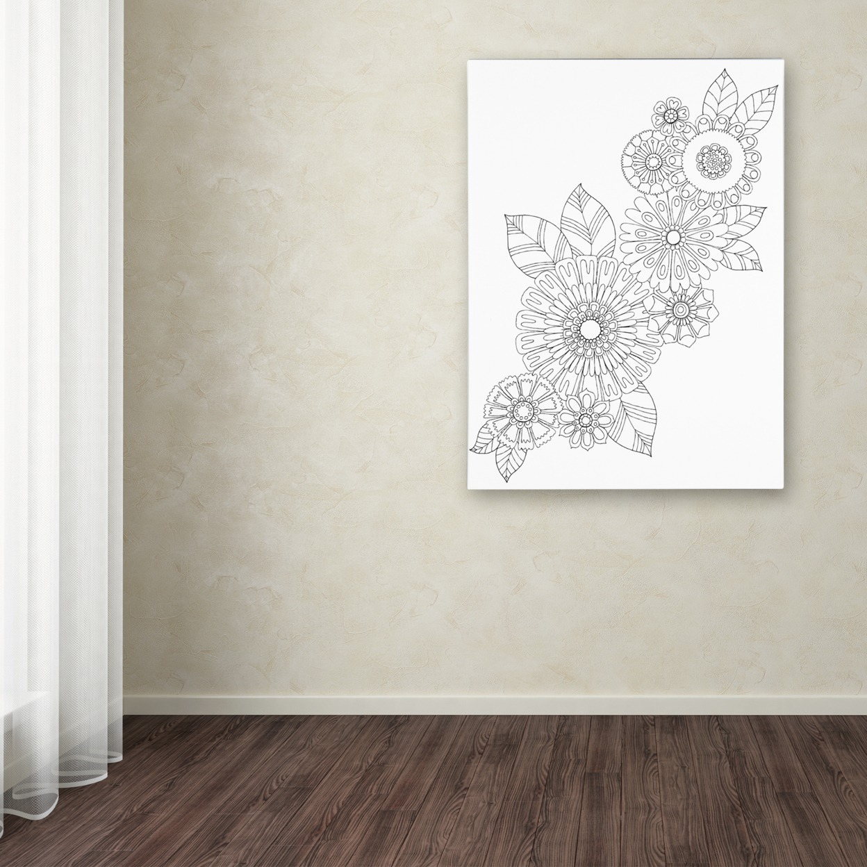 Hello Angel 'Big Beautiful Blossoms 6' Canvas Wall Art 35 X 47 Inches