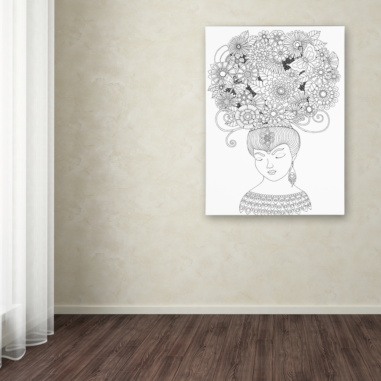 Hello Angel 'Big Beautiful Blossoms 18' Canvas Wall Art 35 X 47 Inches