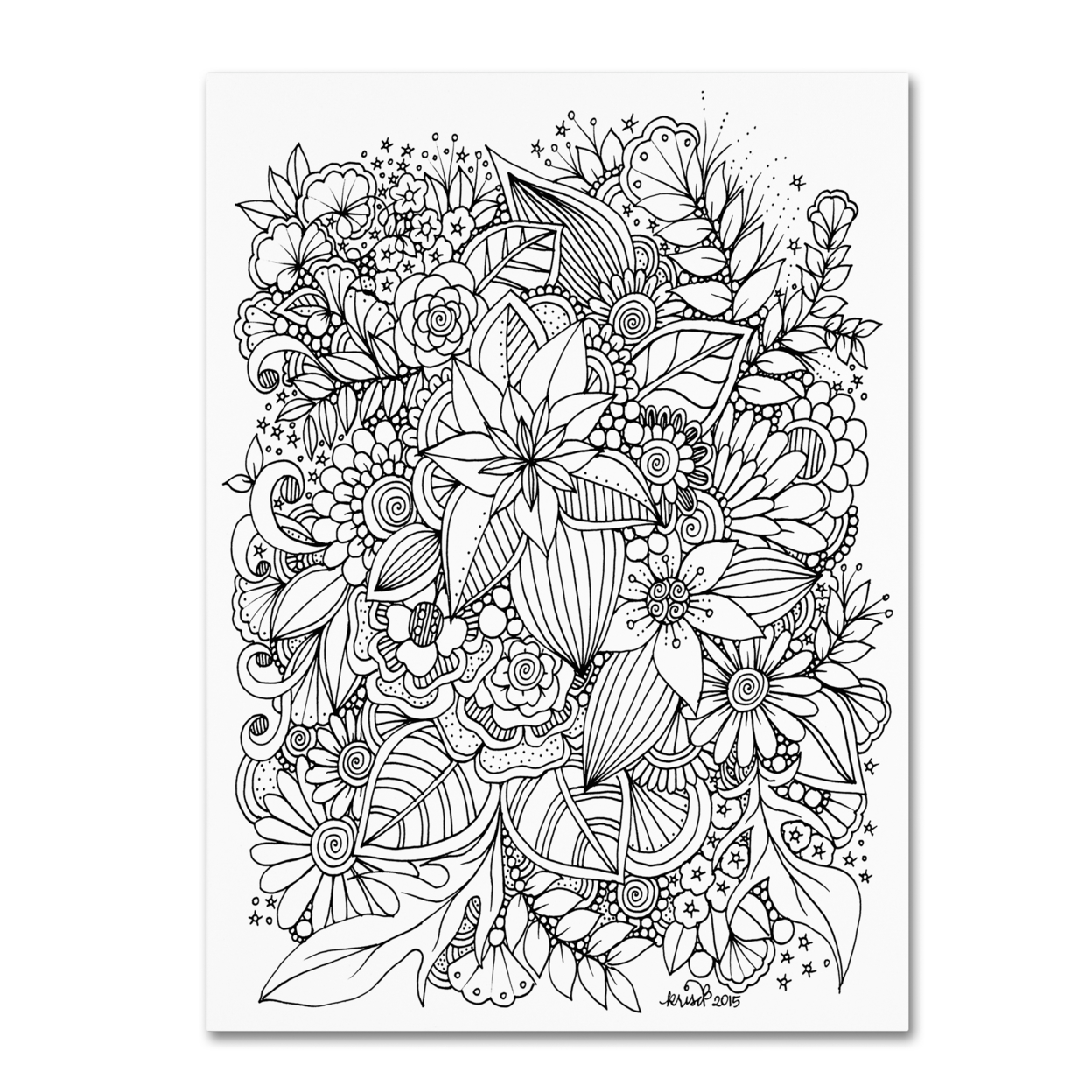 KCDoodleArt 'Zendoodle 6' Canvas Wall Art 35 X 47 Inches