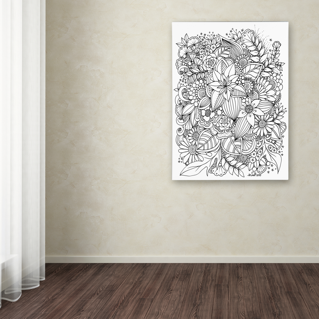 KCDoodleArt 'Zendoodle 6' Canvas Wall Art 35 X 47 Inches