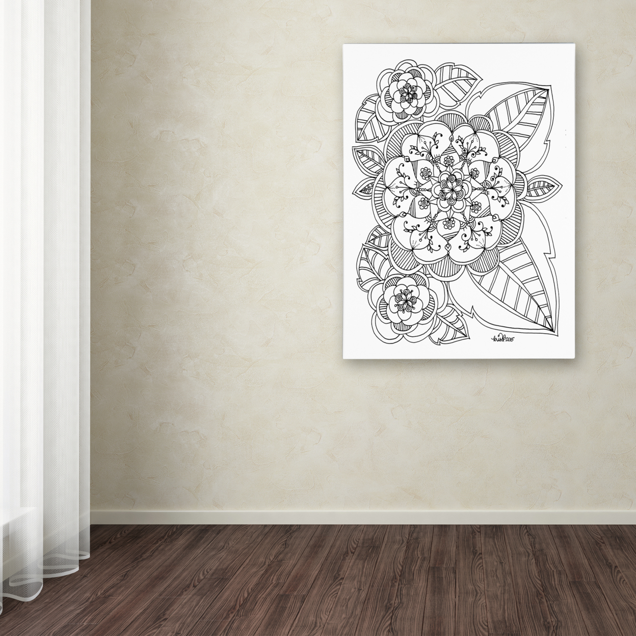 KCDoodleArt 'Zendoodles 10' Canvas Wall Art 35 X 47 Inches