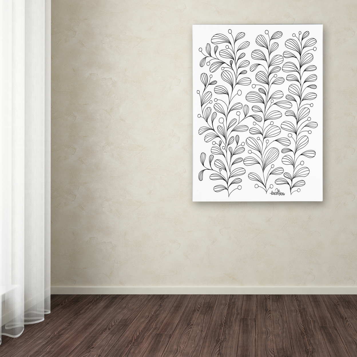 KCDoodleArt 'Zendoodles 15' Canvas Wall Art 35 X 47 Inches