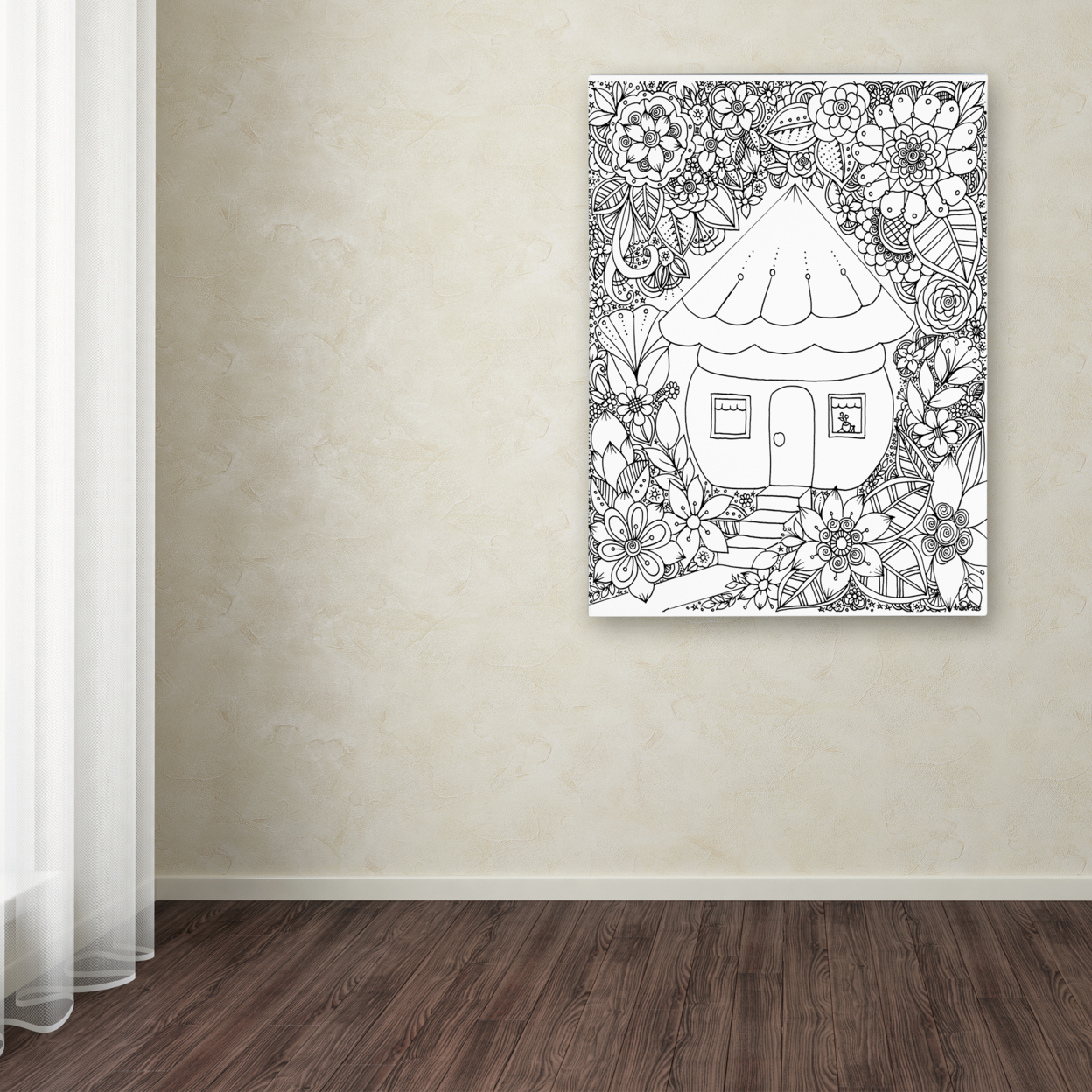 KCDoodleArt 'Fairies And Woodland Creatures 8' Canvas Wall Art 35 X 47 Inches