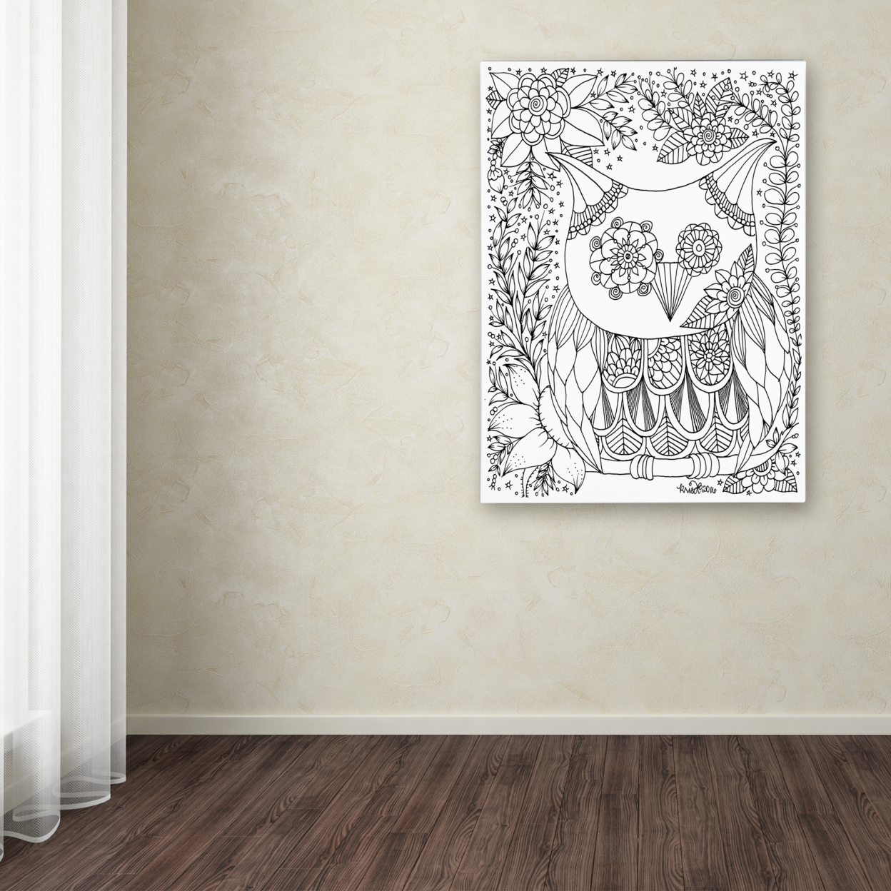 KCDoodleArt 'Fairies And Woodland Creatures 20' Canvas Wall Art 35 X 47 Inches