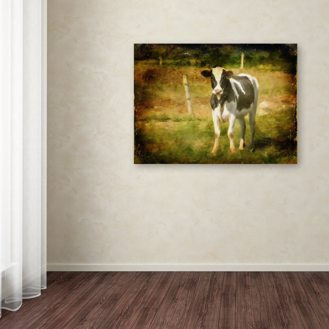 Lois Bryan 'Handsome Holstein' Canvas Wall Art 35 X 47 Inches
