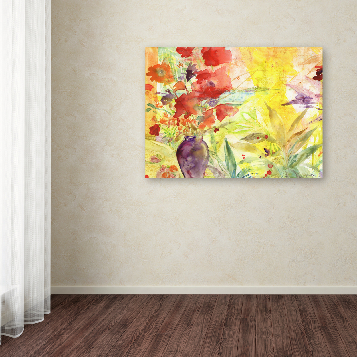 Sheila Golden 'Tropical Light' Canvas Wall Art 35 X 47 Inches