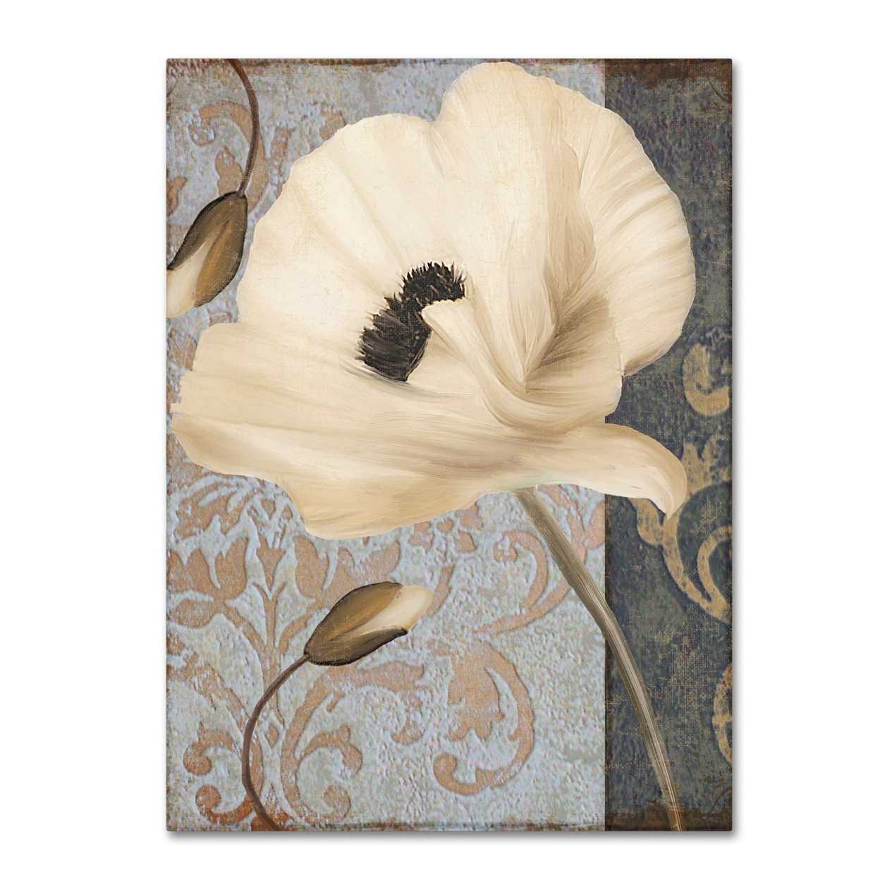 Color Bakery 'Poppy Brocade II' Canvas Wall Art 35 X 47 Inches