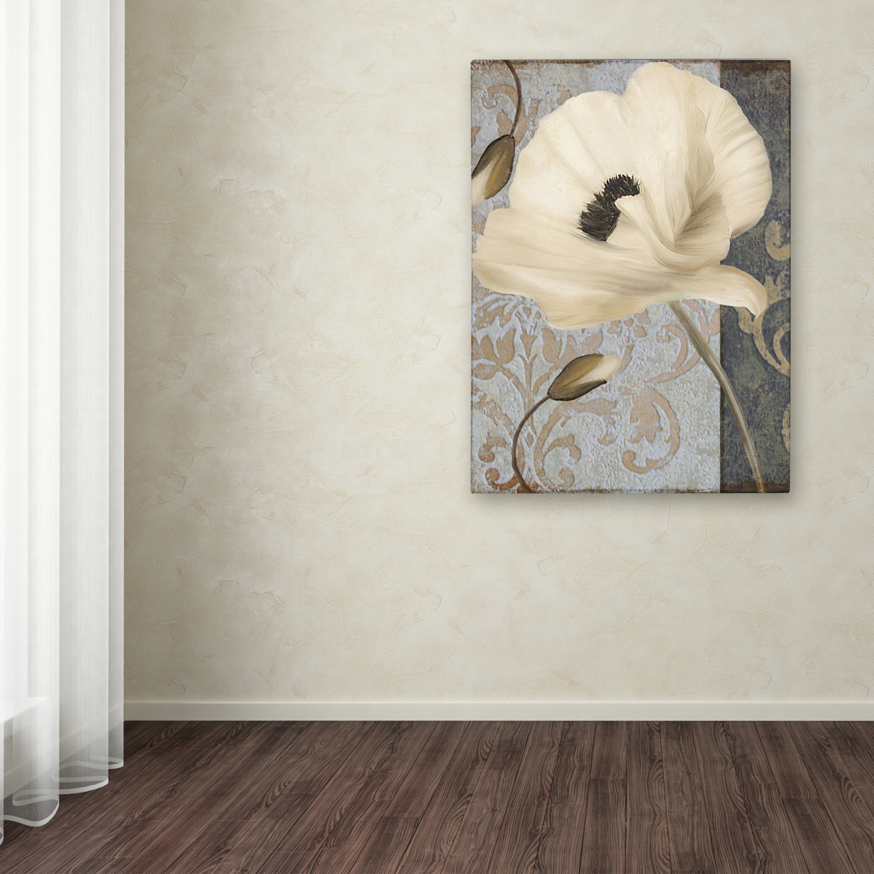 Color Bakery 'Poppy Brocade II' Canvas Wall Art 35 X 47 Inches