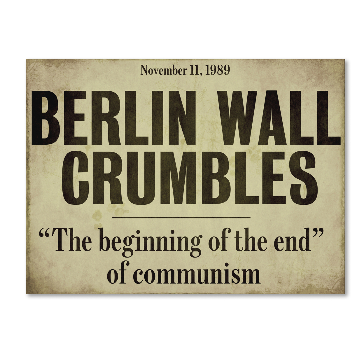 Color Bakery 'Berlin Wall' Canvas Wall Art 35 X 47 Inches