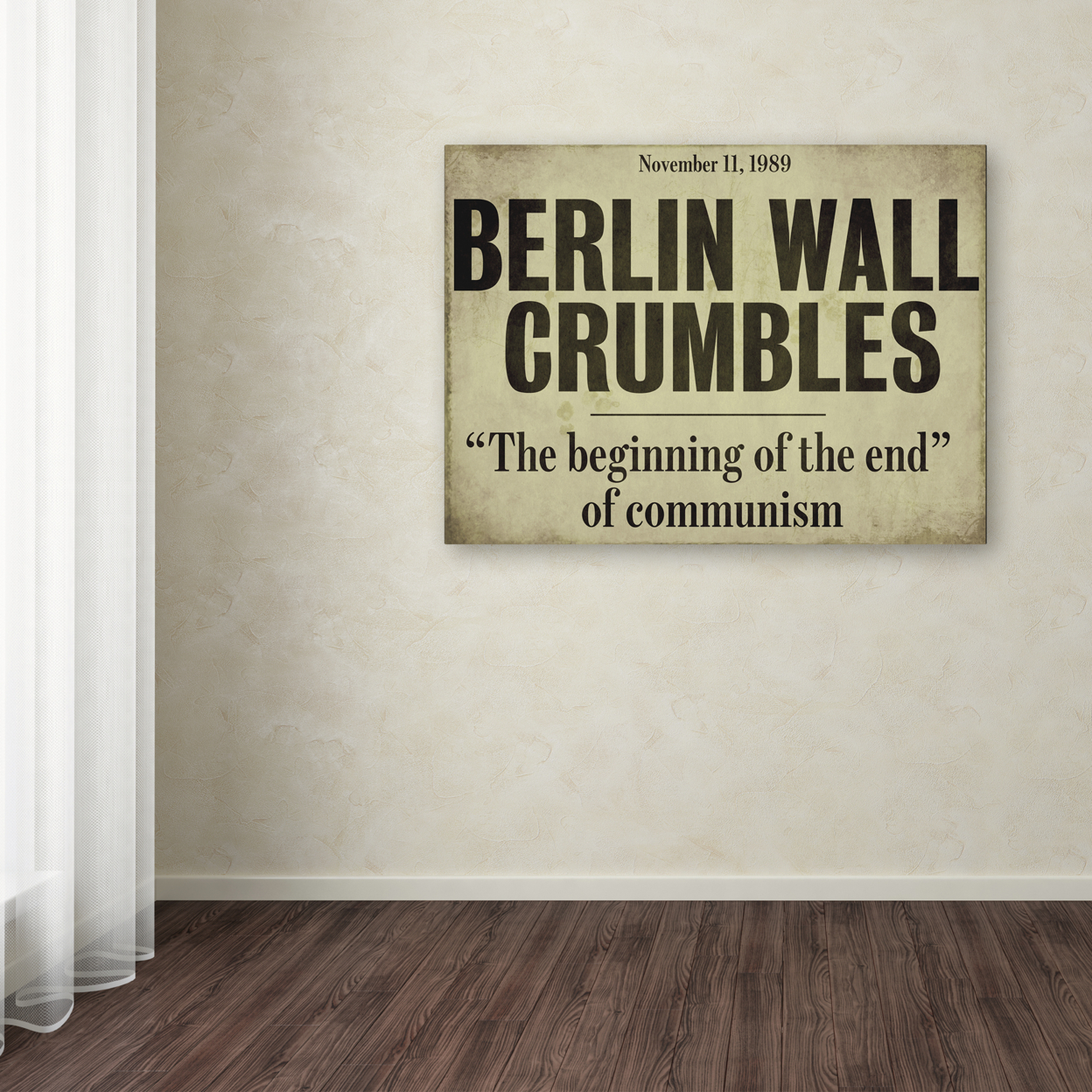 Color Bakery 'Berlin Wall' Canvas Wall Art 35 X 47 Inches