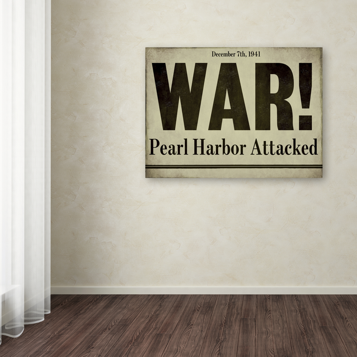 Color Bakery 'Pearl Harbor' Canvas Wall Art 35 X 47 Inches