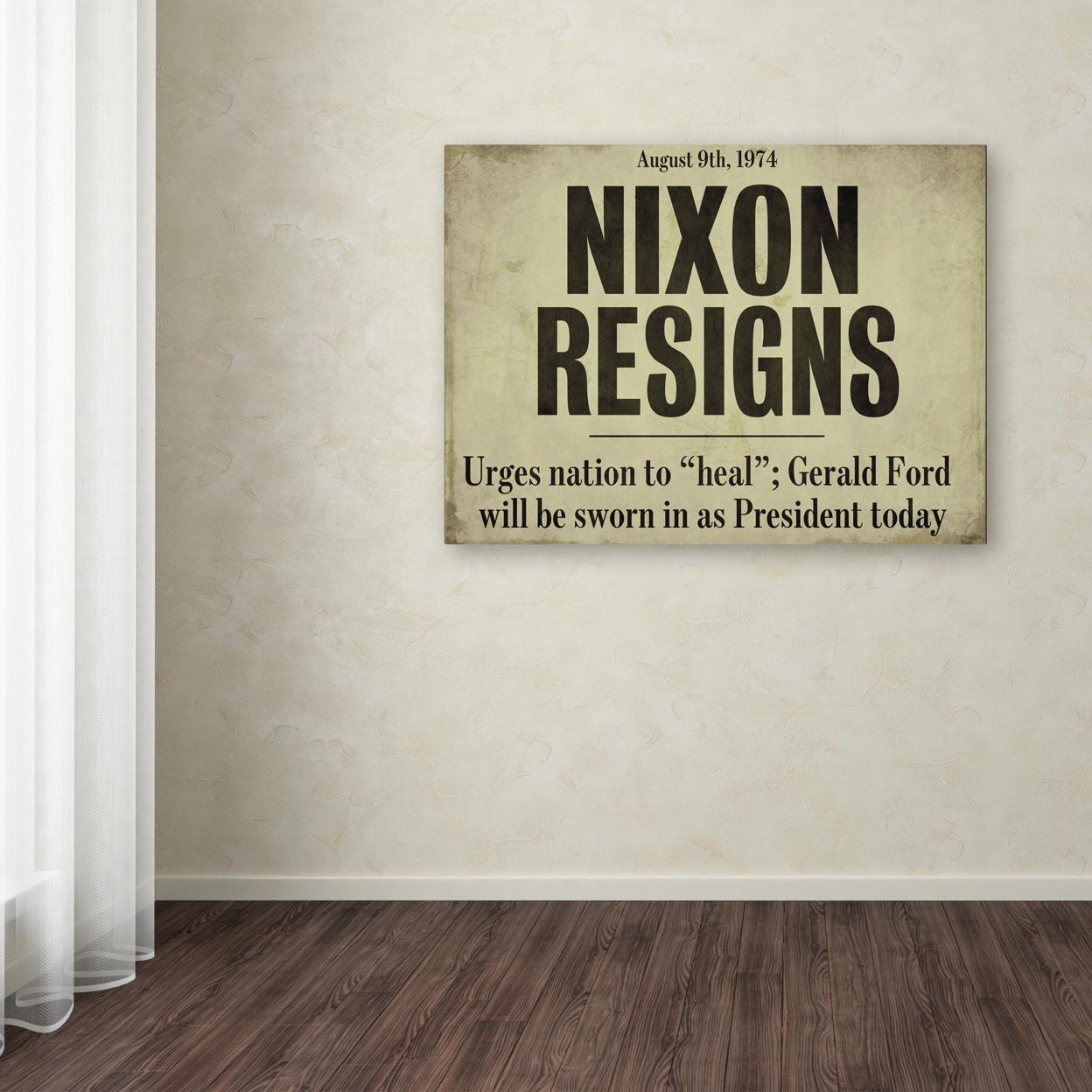 Color Bakery 'Nixon' Canvas Wall Art 35 X 47 Inches
