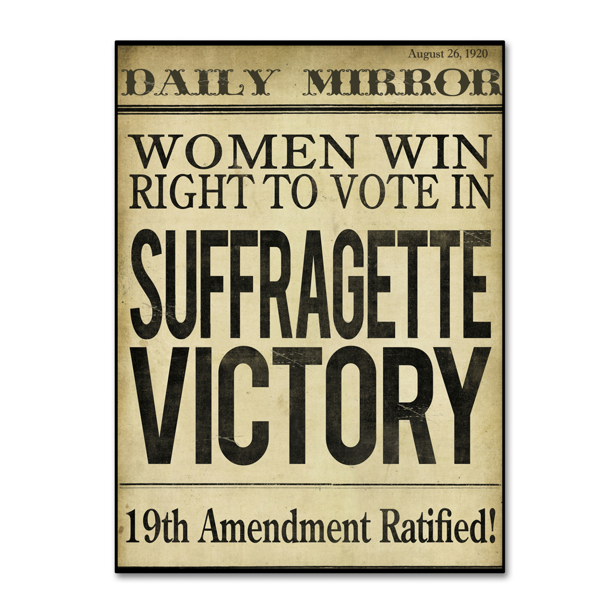Color Bakery 'Women?s Right To Vote' Canvas Wall Art 35 X 47 Inches