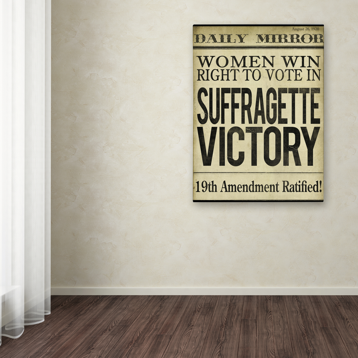 Color Bakery 'Women?s Right To Vote' Canvas Wall Art 35 X 47 Inches