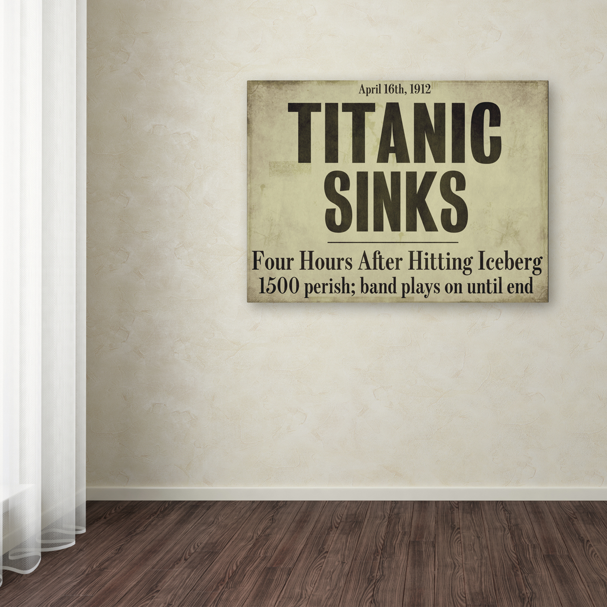 Color Bakery 'Titanic' Canvas Wall Art 35 X 47 Inches