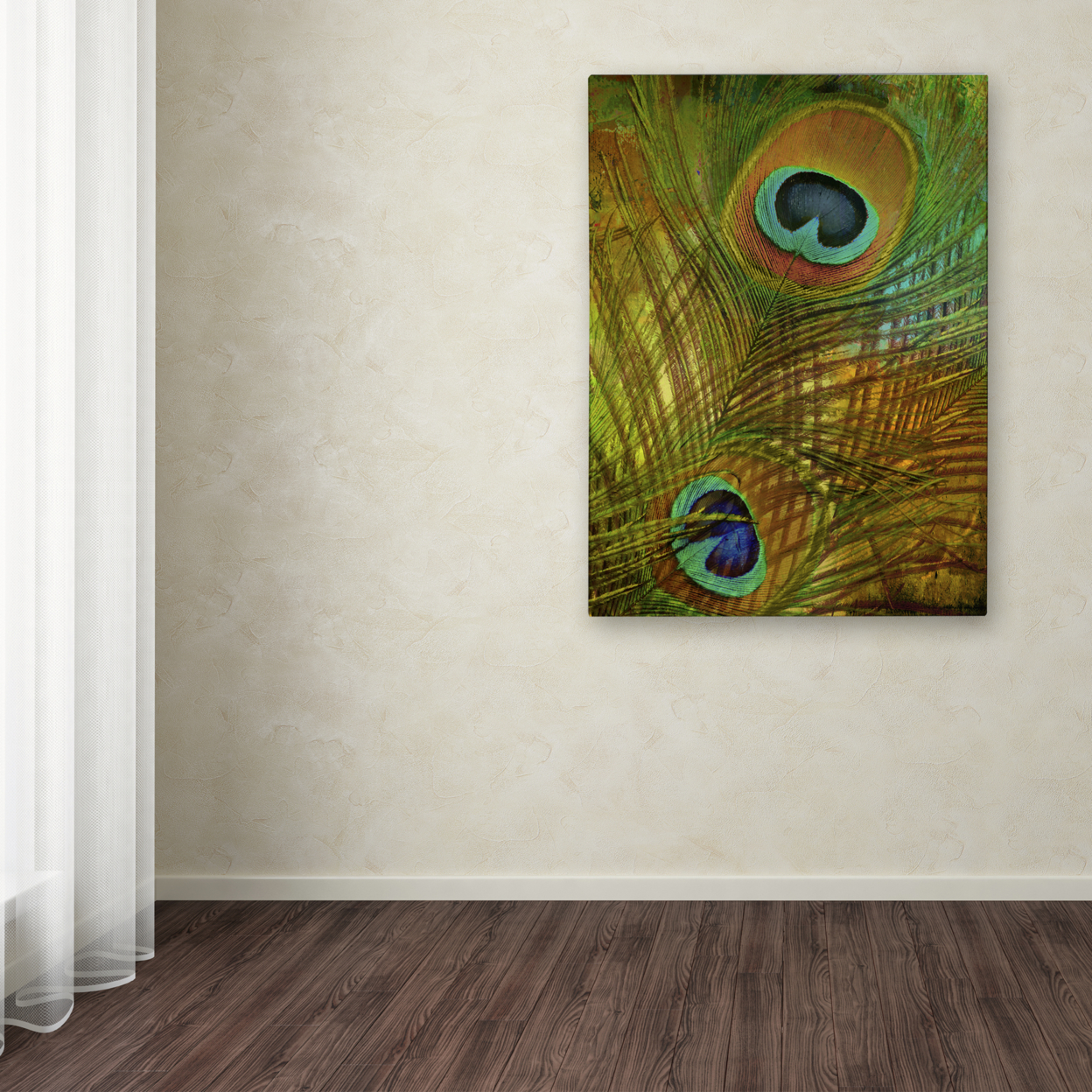 Color Bakery 'Peacock Candy II' Canvas Wall Art 35 X 47 Inches