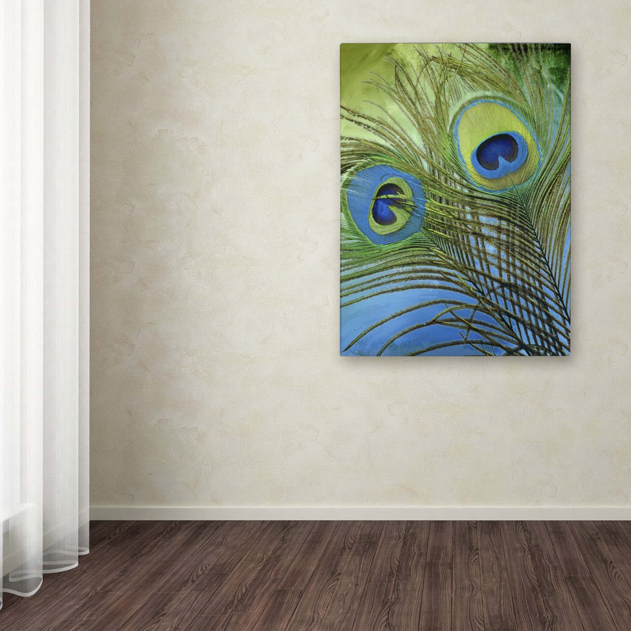 Color Bakery 'Peacock Candy I' Canvas Wall Art 35 X 47 Inches