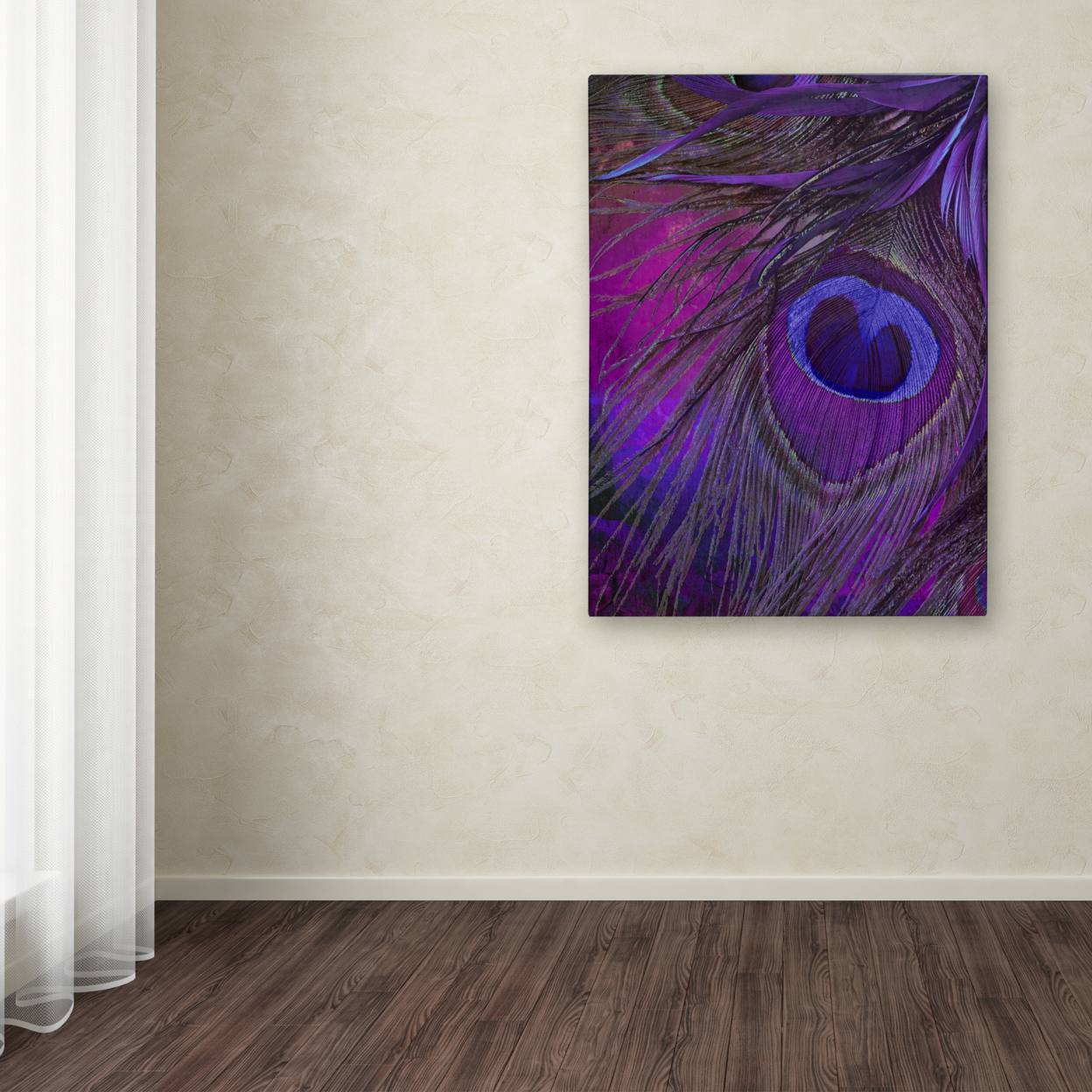 Color Bakery 'Peacock Candy IV' Canvas Wall Art 35 X 47 Inches