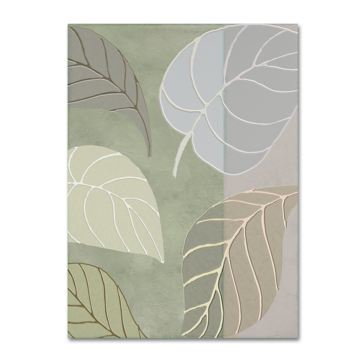 Color Bakery 'Leaf Story V' Canvas Wall Art 35 X 47 Inches