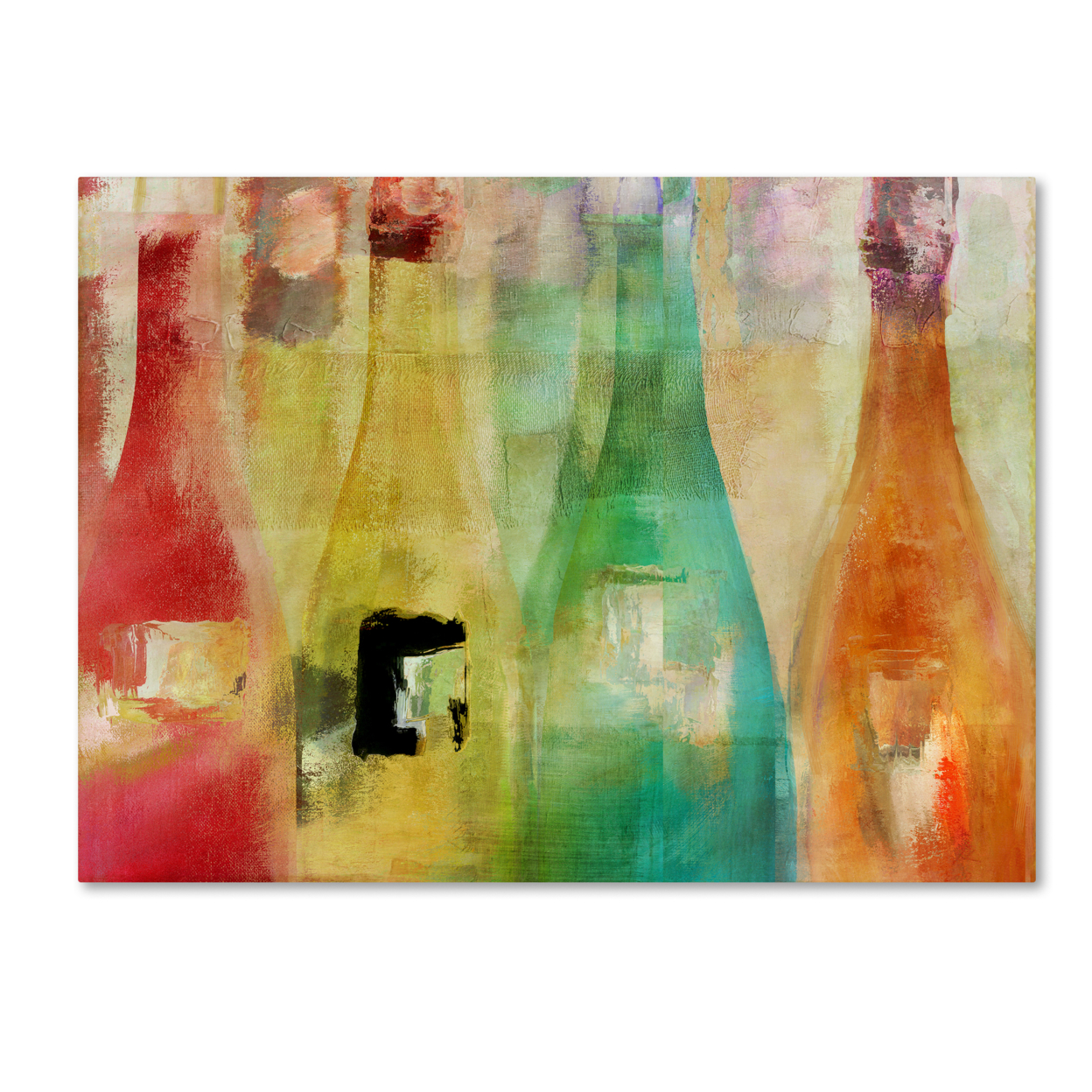 Color Bakery 'Bouteilles' Canvas Wall Art 35 X 47 Inches