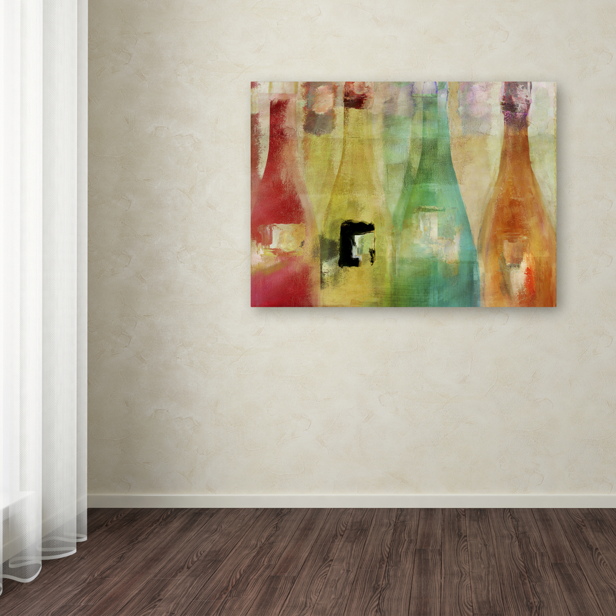 Color Bakery 'Bouteilles' Canvas Wall Art 35 X 47 Inches