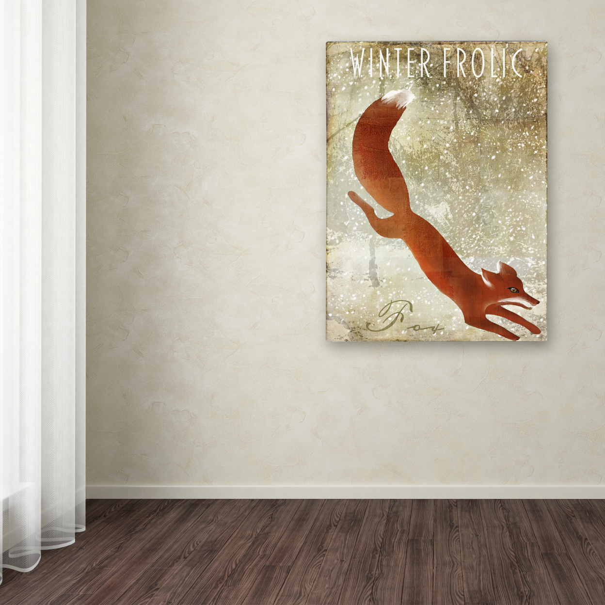 Color Bakery 'Winter Game One' Canvas Wall Art 35 X 47 Inches