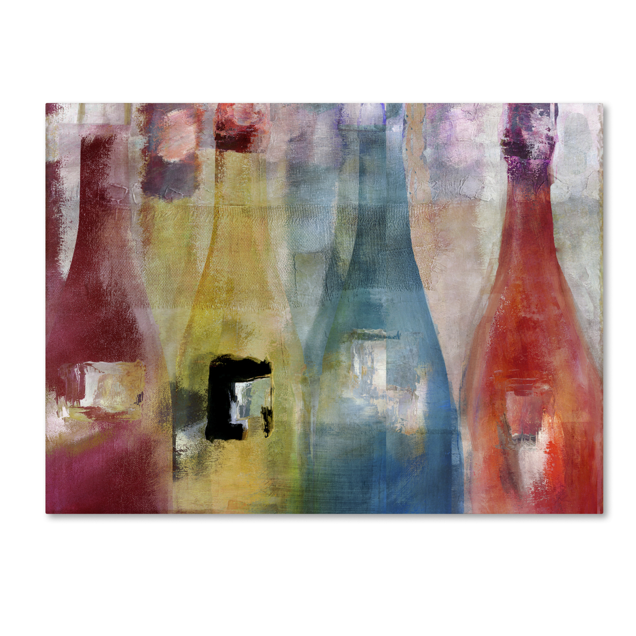 Color Bakery 'Bouteilles II' Canvas Wall Art 35 X 47 Inches