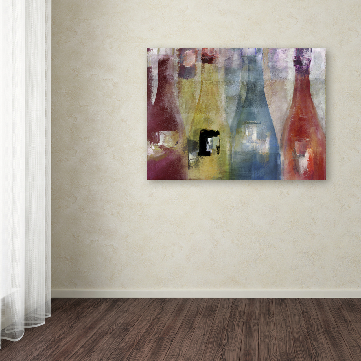 Color Bakery 'Bouteilles II' Canvas Wall Art 35 X 47 Inches