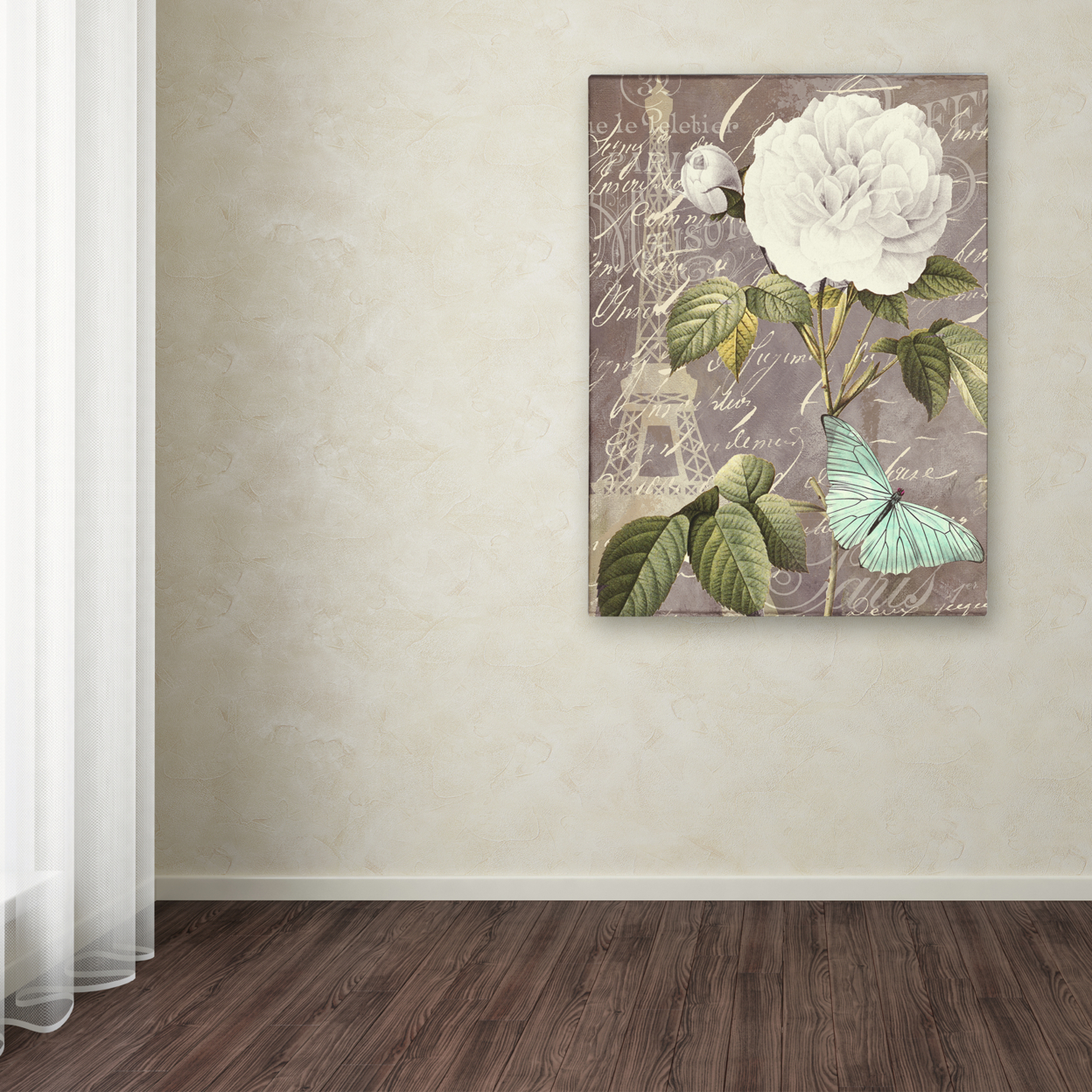 Color Bakery 'White Rose' Canvas Wall Art 35 X 47 Inches