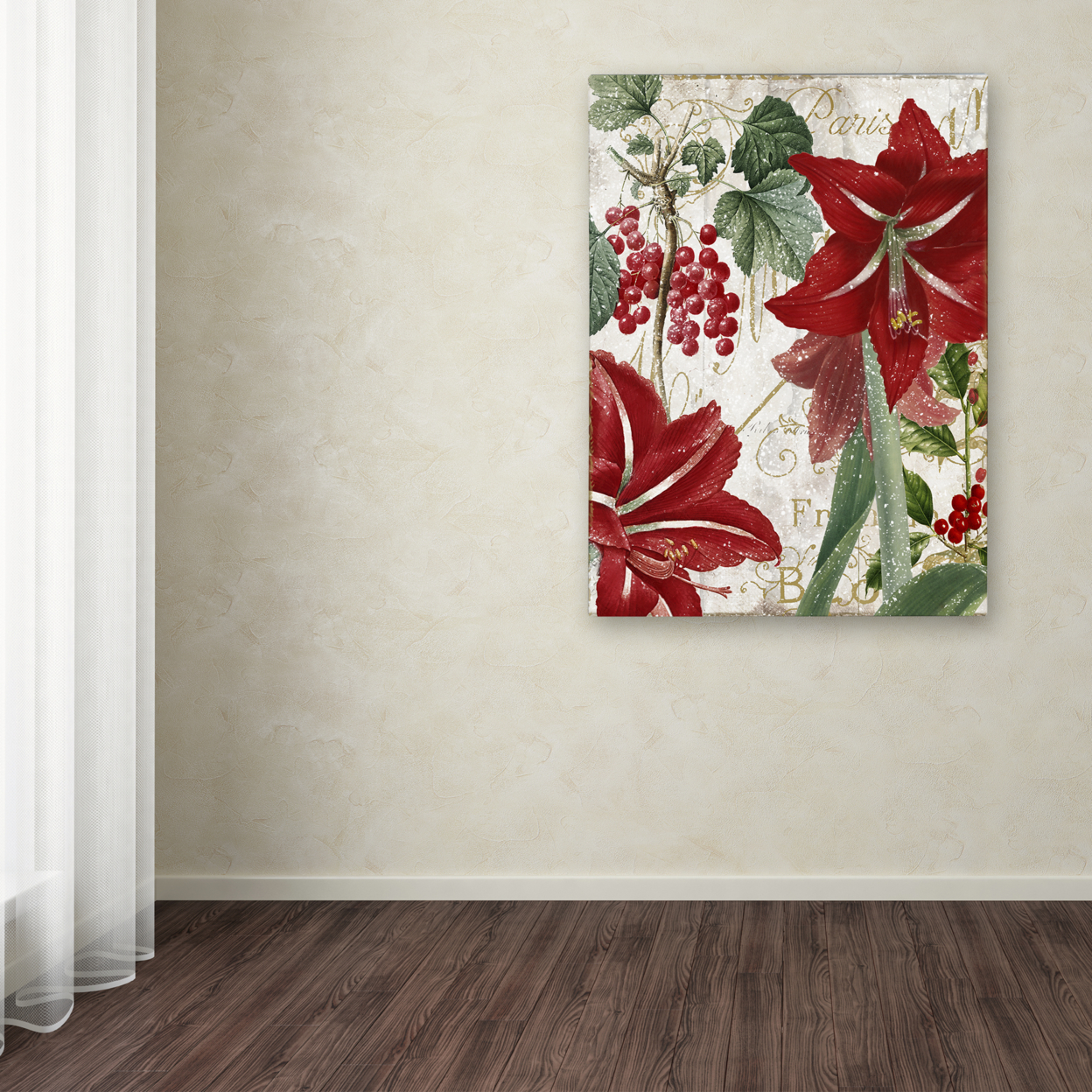 Color Bakery 'Amaryllis' Canvas Wall Art 35 X 47 Inches