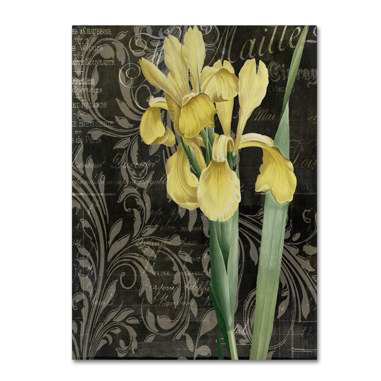 Color Bakery 'Ode To Yellow Flowers' Canvas Wall Art 35 X 47 Inches