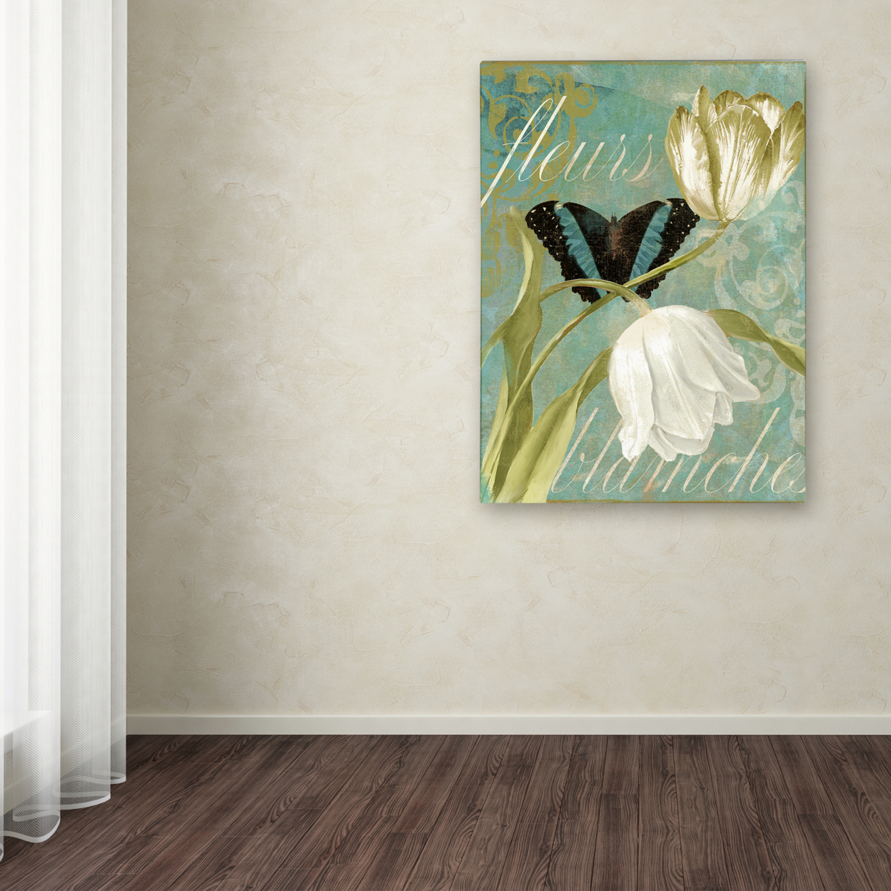 Color Bakery 'White Tulips' Canvas Wall Art 35 X 47 Inches