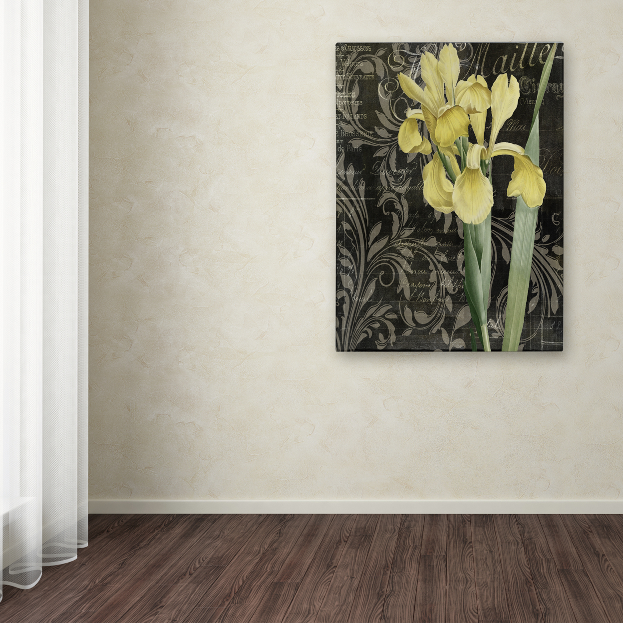 Color Bakery 'Ode To Yellow Flowers' Canvas Wall Art 35 X 47 Inches