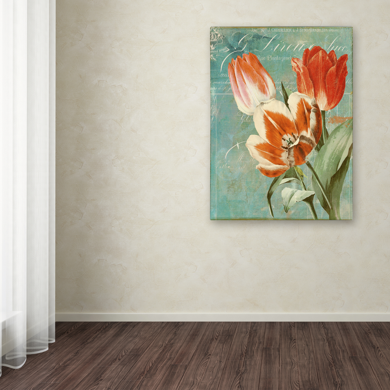 Color Bakery 'Tulips Ablaze II' Canvas Wall Art 35 X 47 Inches